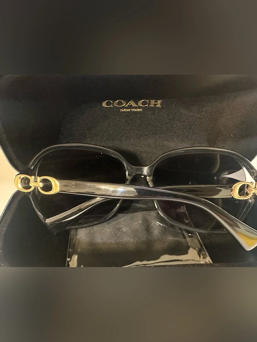 Coach Black Oversized Sunglasses